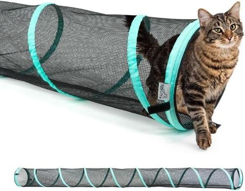 Kitty City 10-foot teal mesh play tunnel