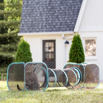 Kitty City Two-Way Play Tunnel and cubbies detail
