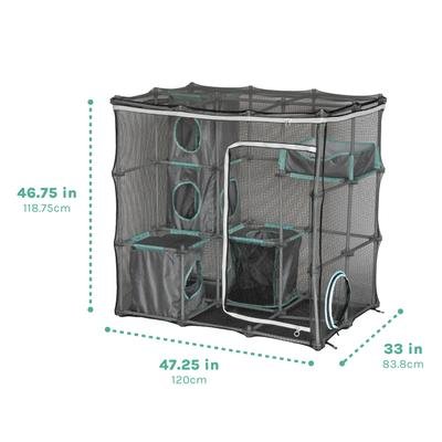 Kitty City Outdoor Mega Catio Kit size diagram